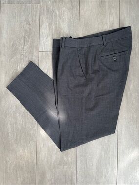 Michael Kors Wool Dark Grey Mid Rise Trouser Pants, Size 10